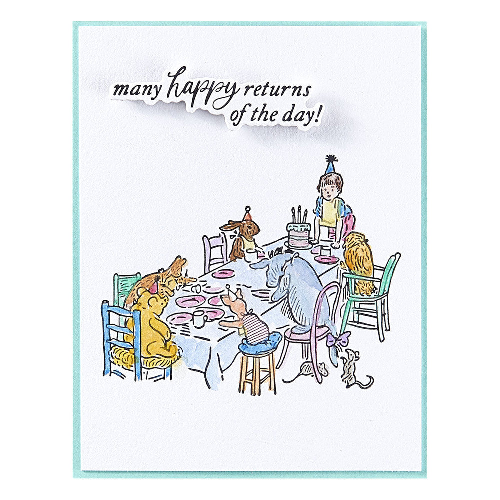 A Very Happy Birthday Sentiments Press Plate & Die Set