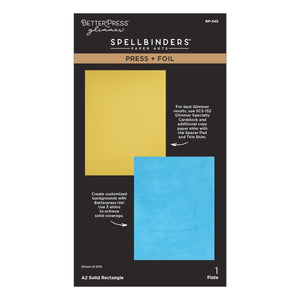 A2 Solid Rectangle Press + Foil Plate