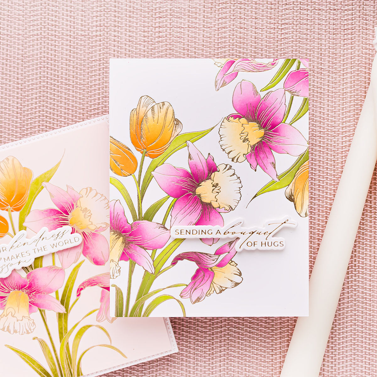 Tulips and Daffodils Press + Foil Plate and Stencil Bundle by Yana