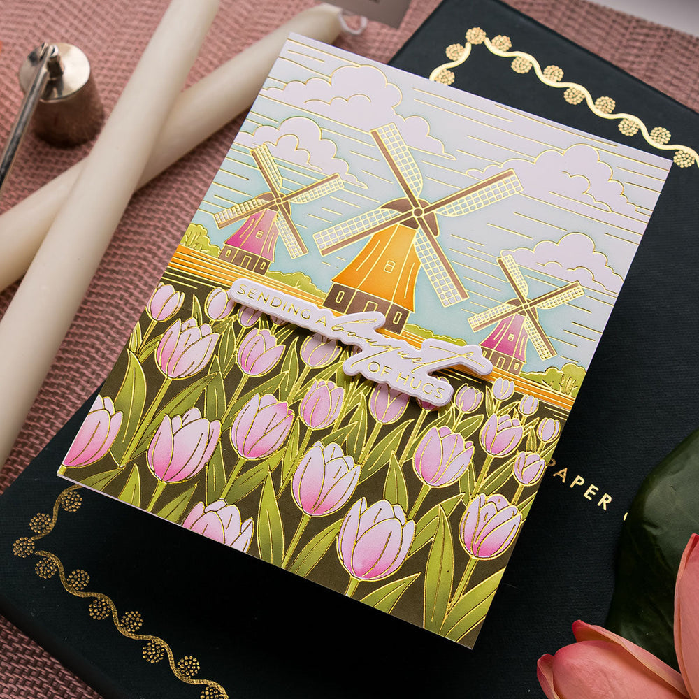Windmills and Tulips Press + Foil Plate and Stencil Bundle by Yana Smakula
