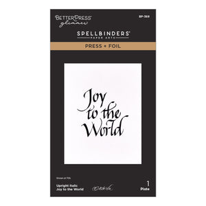 Upright Italic Joy to the World Press + Foil Plate by Paul Antonio