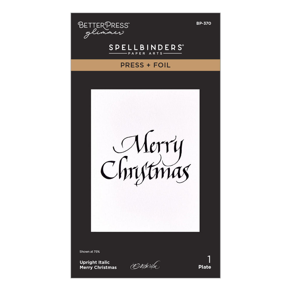 Upright Italic Holiday Sentiments Press + Foil Bundle by Paul Antonio