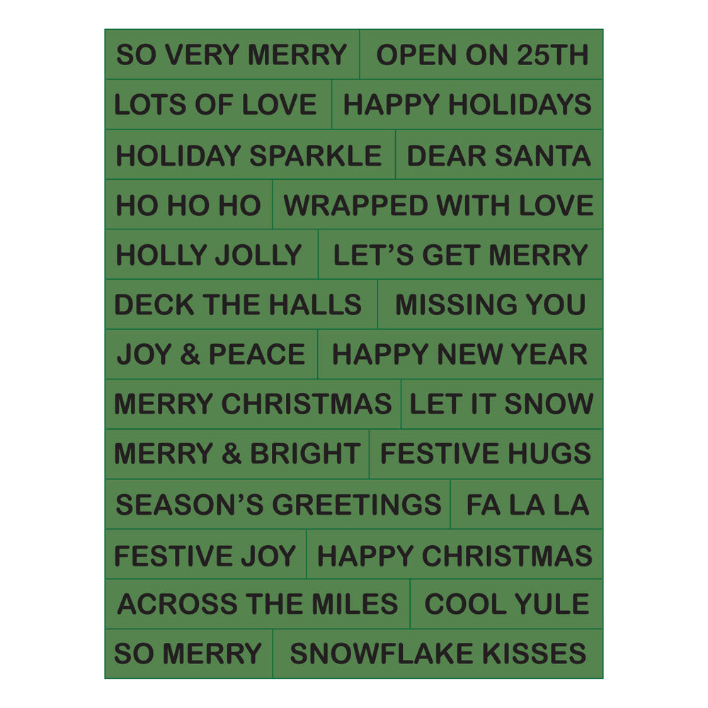 Snowflake Kisses Sentiments Press + Foil Plate & Die Set by Lisa Horton