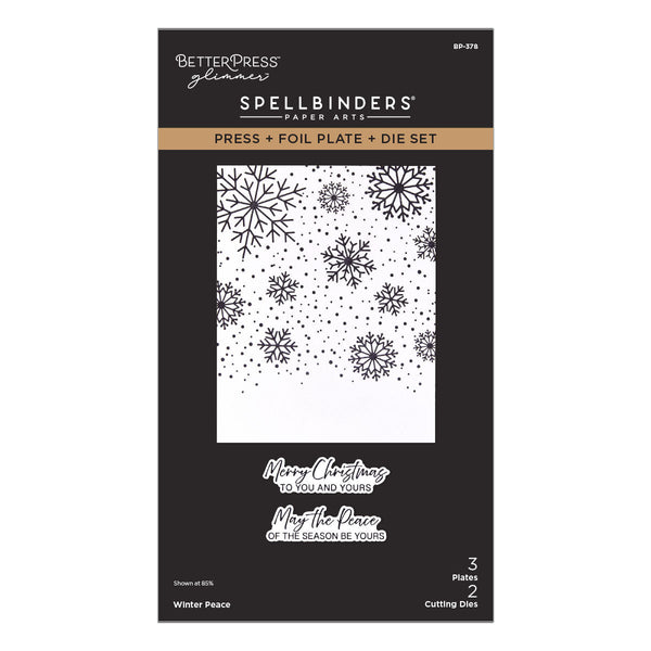 Winter Peace Press + Foil Plate & Die Set