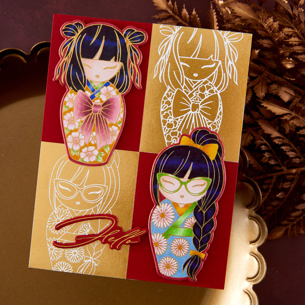 Autumn in Kyoto Press + Foil Plate & Die Set by Alex Syberia