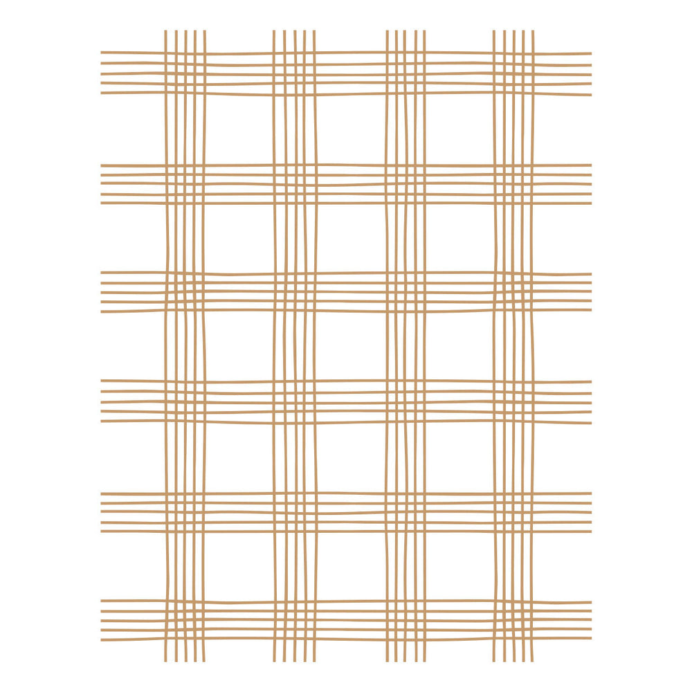 Oh What Fun Sketched Plaid Press + Foil Plate