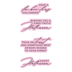 Happy Halloween Sentiments Press + Foil Plate & Die Set by Yana Smakula