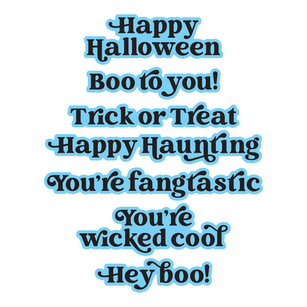 Spooky Sentiments Press + Foil Plate & Die Set by Simon Hurley