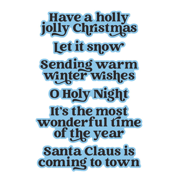 Wonderful Winter Sentiments Press + Foil Plate & Die Set by Simon Hurley