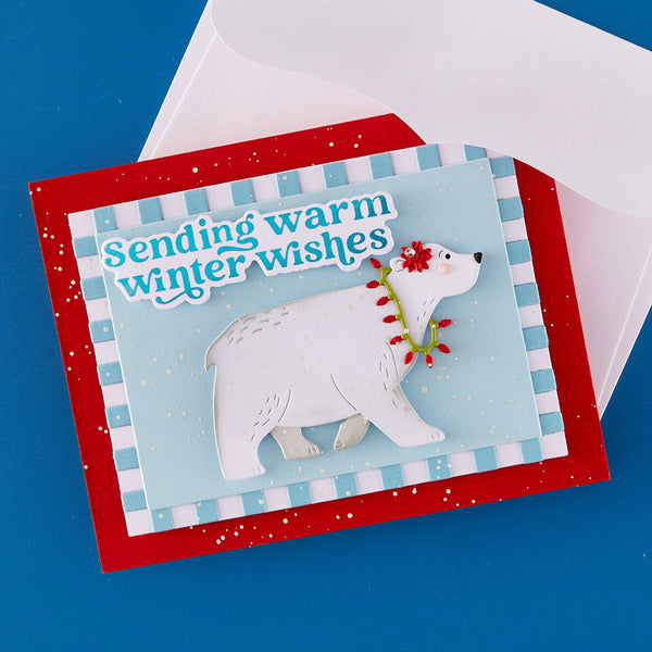 Wonderful Winter Sentiments Press + Foil Plate & Die Set by Simon Hurley