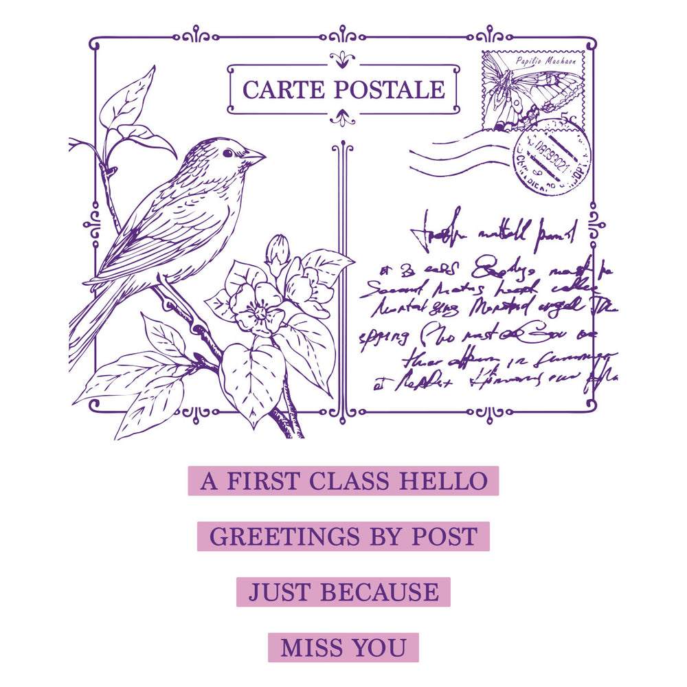 Post Card Hello - Press & Foil Plate of the Month
