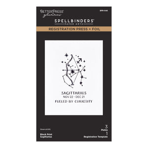 Block Print Sagittarius Registration Press + Foil Plate