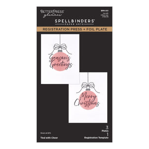 Tied with Cheer Registration Press + Foil Plates