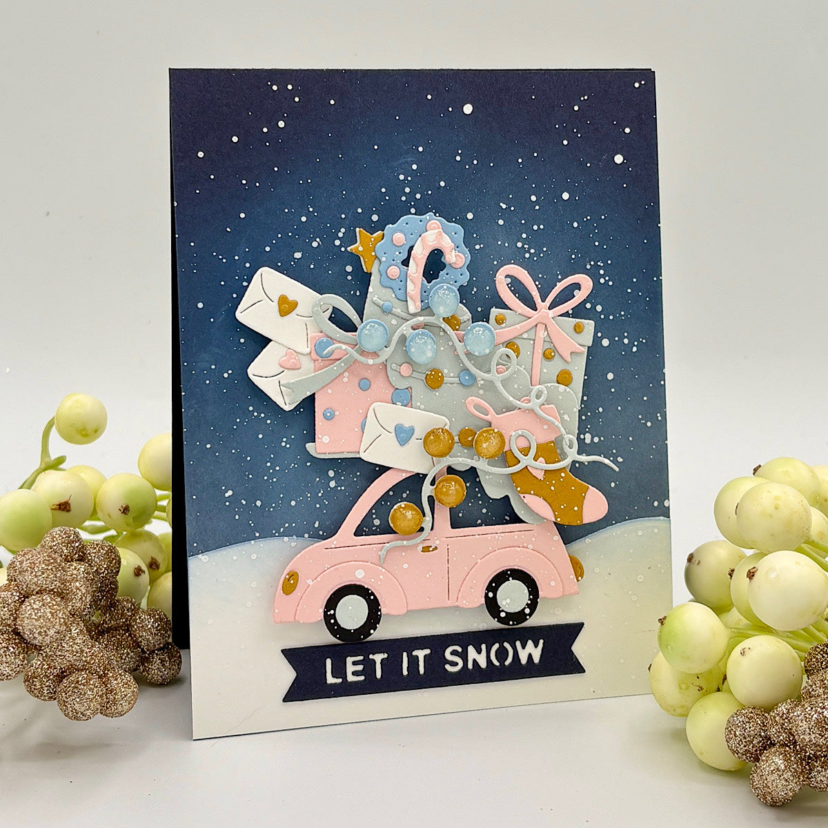Yuletide Ride Etched Dies from the Wonderland Collection