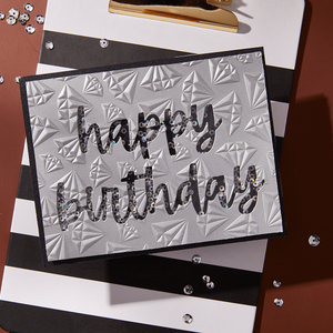 Born to Sparkle 3D Embossing Folder and Stencil Bundle from the Bougie Birthday Collection by Nina Boettcher