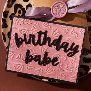 Fabulous Birthday Etched Dies from the Bougie Birthday Collection by Nina Boettcher