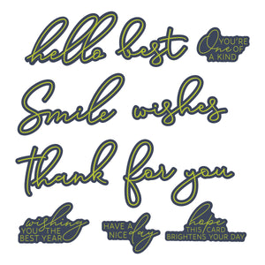 Best Year Sentiments - Clear Stamp & Die of the Month Club