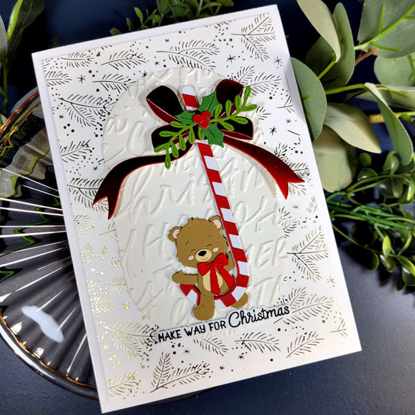 Cue the Merry Clear Stamp & Die of the Month - card project 12