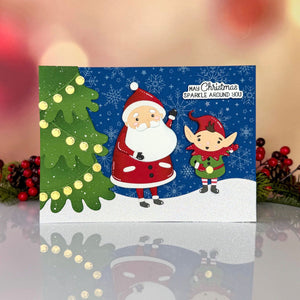 Cue the Merry Clear Stamp & Die of the Month - card project 15