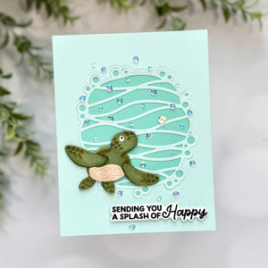 This Way to Rainbows Clear Stamp and Die of the Month - card project 6