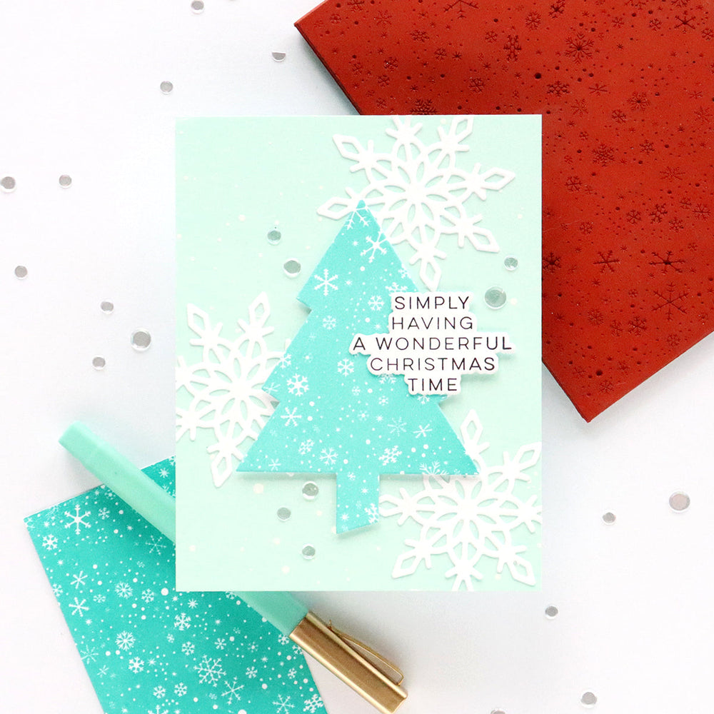 Snowflake Swirl Bold Prints Cling Stamp