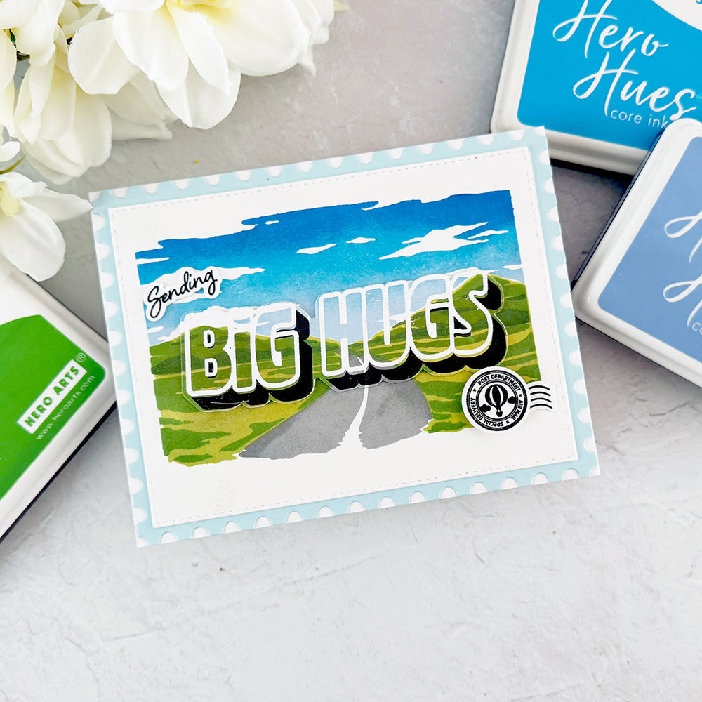 Sending Big Hugs Stamp & Cut Set of the Month - July 2025