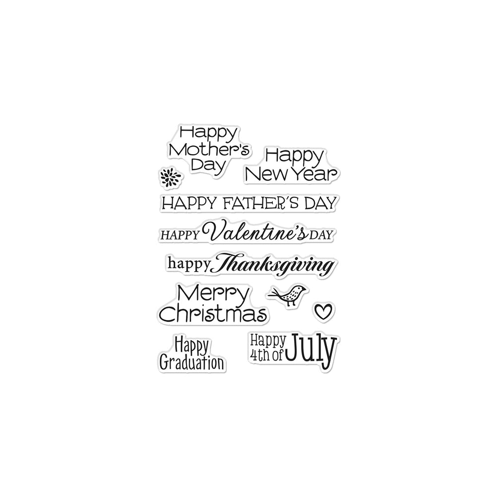 Year Round Messages Clear Stamp Set