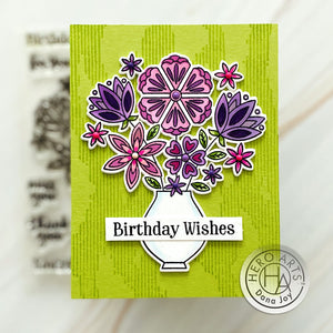 Flowers in Vase Stamp & Cut