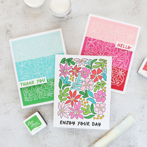 Day Flowers Clear Stamp Set