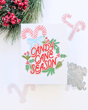Candy Cane Season Etched Dies