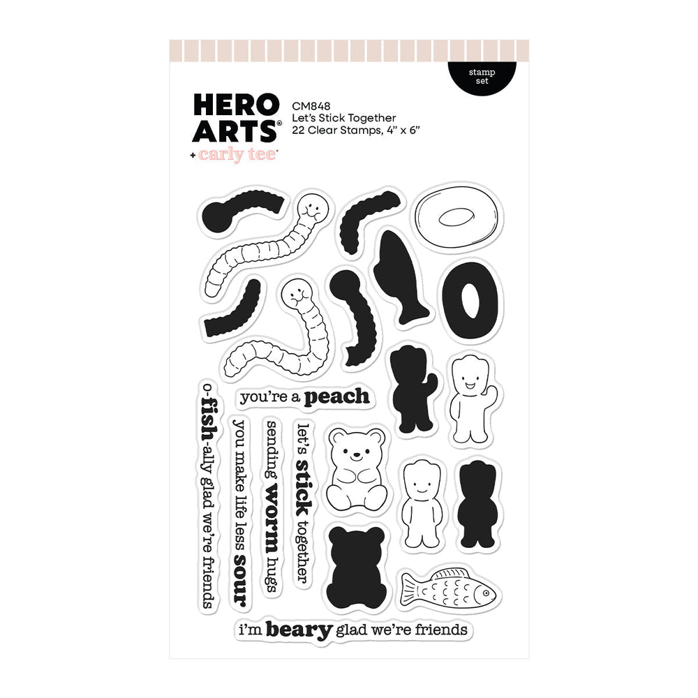 Let's Stick Together Stamp Set by Carly Tee