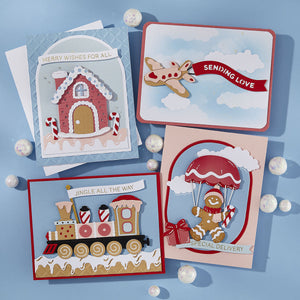 Gingerbread Train Etched Dies by Stamperia