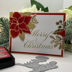 Copperplate Merry Christmas Press Plate by Paul Antonio