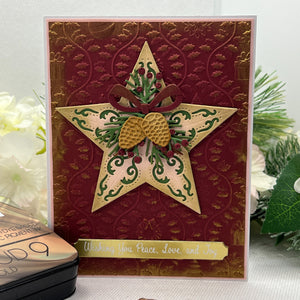 Barn Star Wreath Etched Dies by Annie Williams