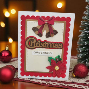 Christmas Sentiments Clear Stamp & Die Set by Lisa Horton