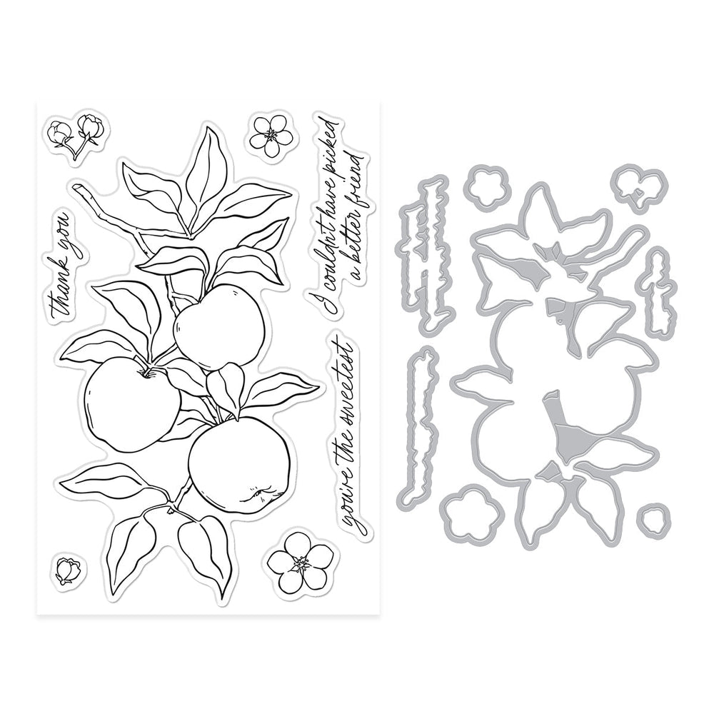 Apple Branch Stamp & Cut Set