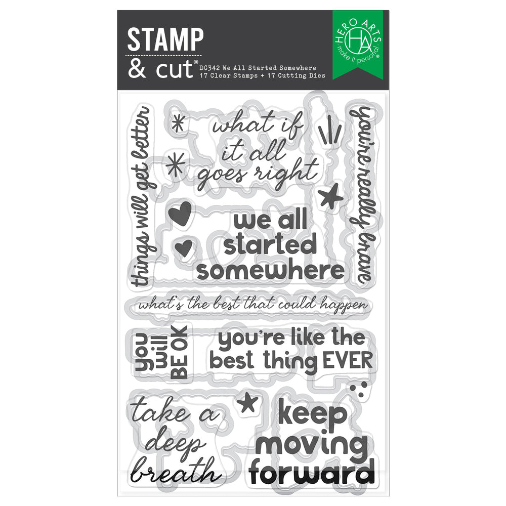 We All Started Somewhere Stamp & Cut Set