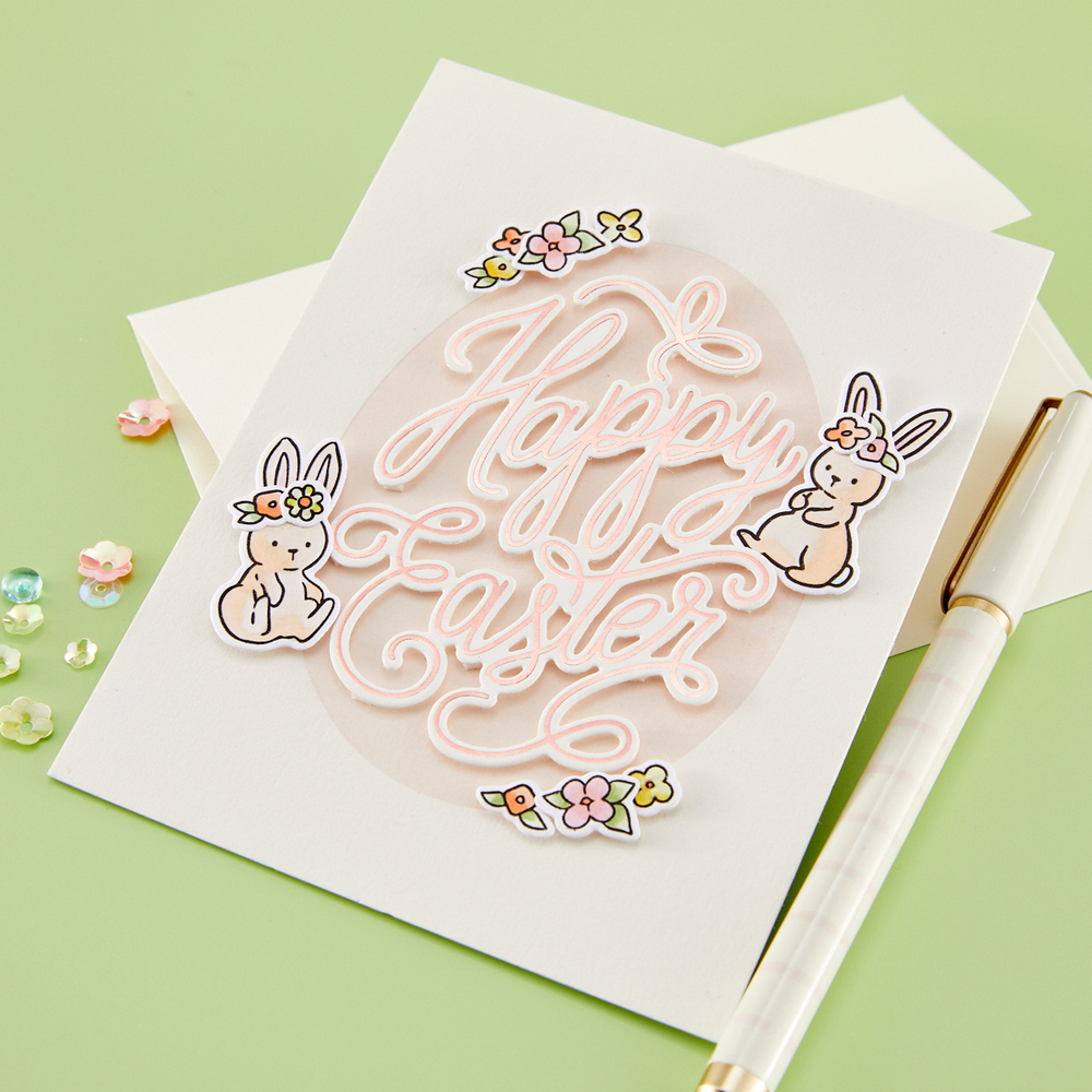 Happy Easter Letterpress + Foil & Cut