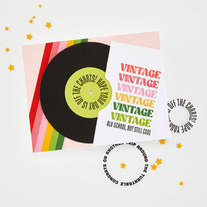 Vintage Vinyl Stamp & Cut