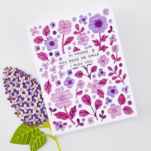 Birdsong Script Cling Stamp