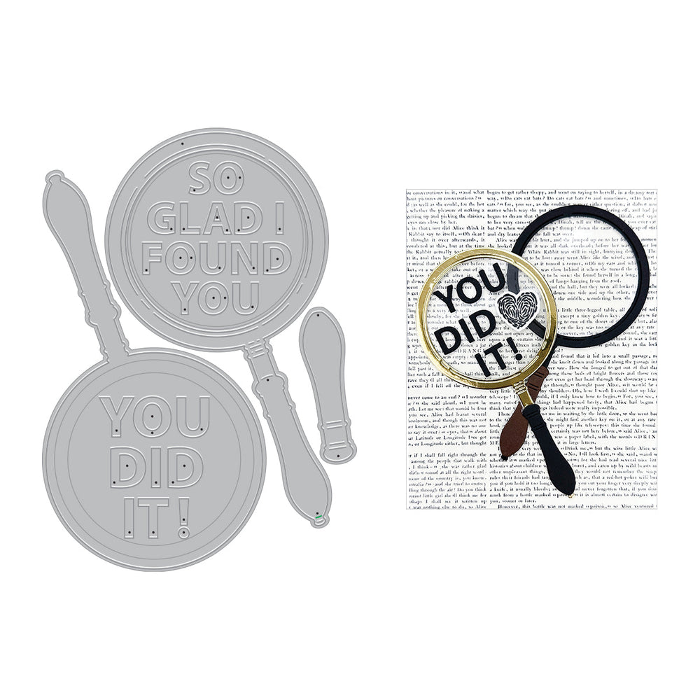 Magnifying Glass Die Set from the Case Closed Collection