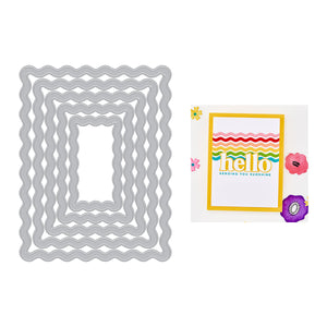 Squiggly Rectangle Frames Die Set