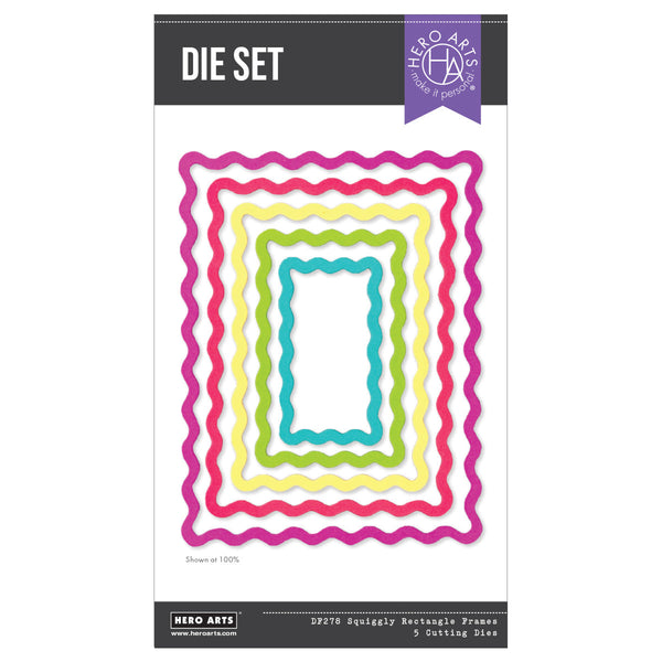 Squiggly Rectangle Frames Die Set