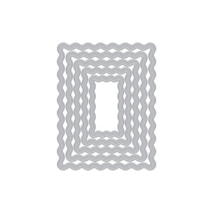 Squiggly Rectangle Frames Die Set