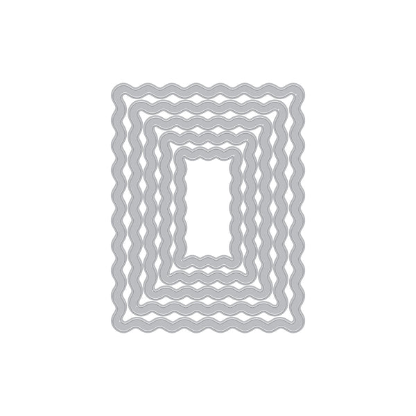 Squiggly Rectangle Frames Die Set
