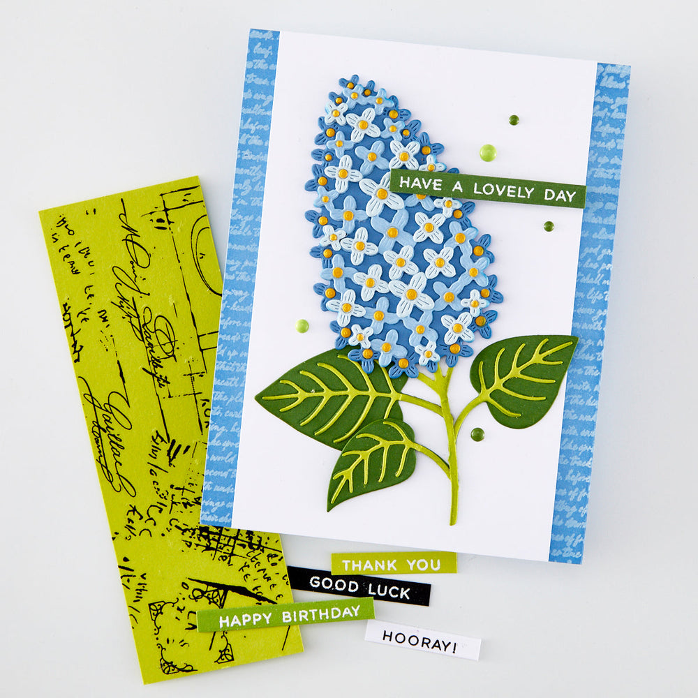 Birdsong Script Cling Stamp