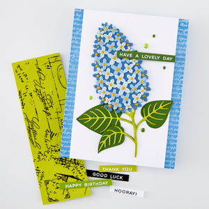 Birdsong Script Cling Stamp