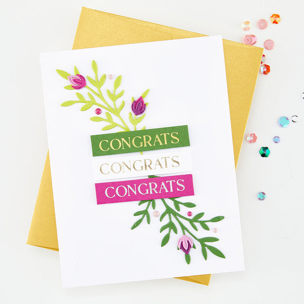Sentiment Strips XL - Everyday Letterpress + Foil