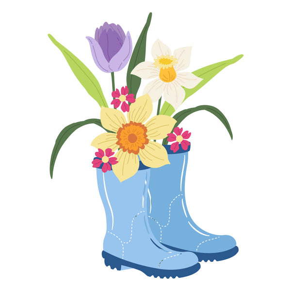 Rainboot Bouquet - Small Die of the Month