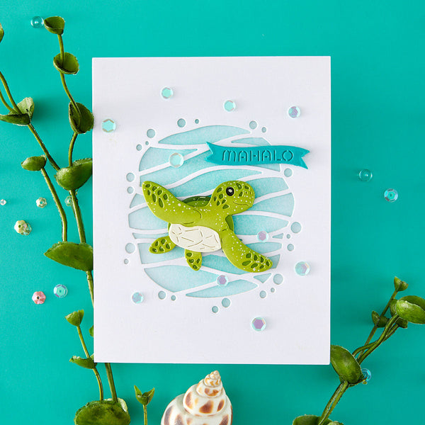 Mahalo Sea Turtle Small Die of the Month - card project 2